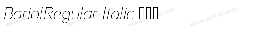 BariolRegular Italic字体转换